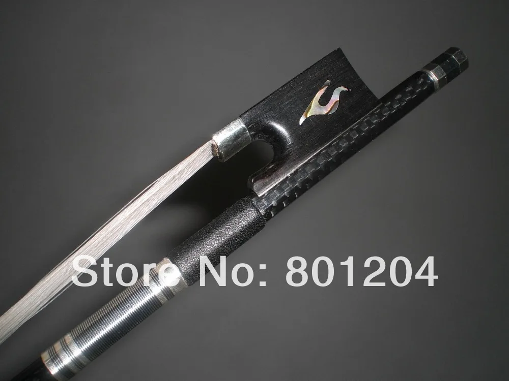 

2 PCs High Quality Carbon Fiber Violin bow 4/4 1008#, Ebony Frog