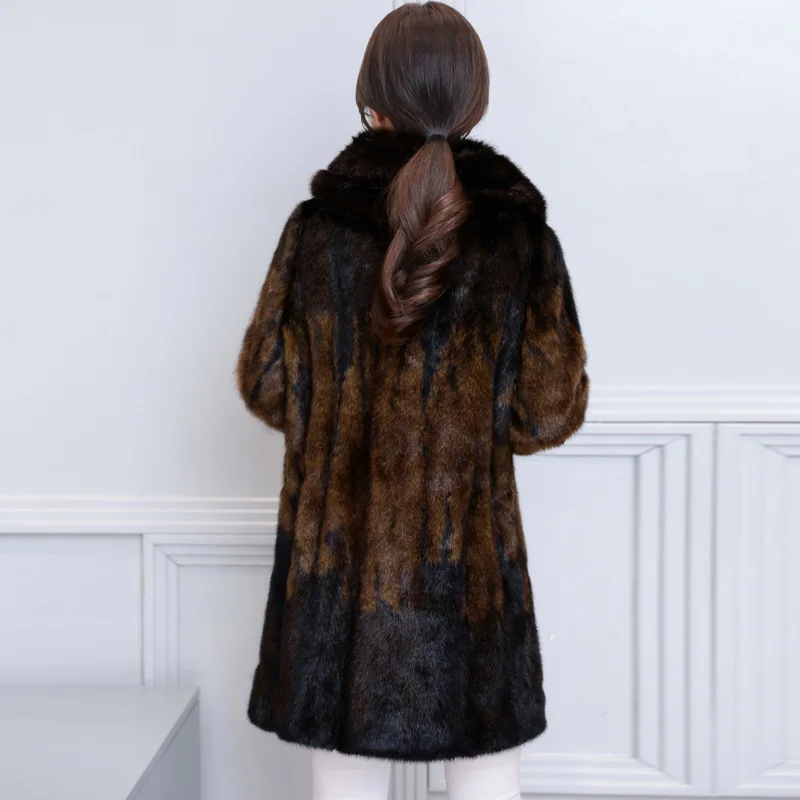Moyen Vison Ms 3xl M Haute Photo Femmes 2018 Mode Color Manteau Long Nouvelles D'hiver De Taille Qualité Fourrure Grande Lâche AOgyyBqfW