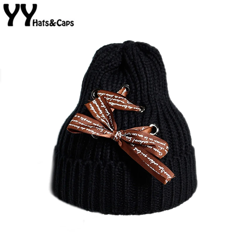 Зимние теплые шапки для Для женщин трикотажные шапочки Skullies полый ремень Шапки однотонные осенние Вязание Bean для Обувь для девочек черный, ... Зимние теплые шапки для Для женщин трикотажные шапочки Skullies полый ремень Шапки однотонные осенние Вязание Bean для Обувь для девочек черный, ...