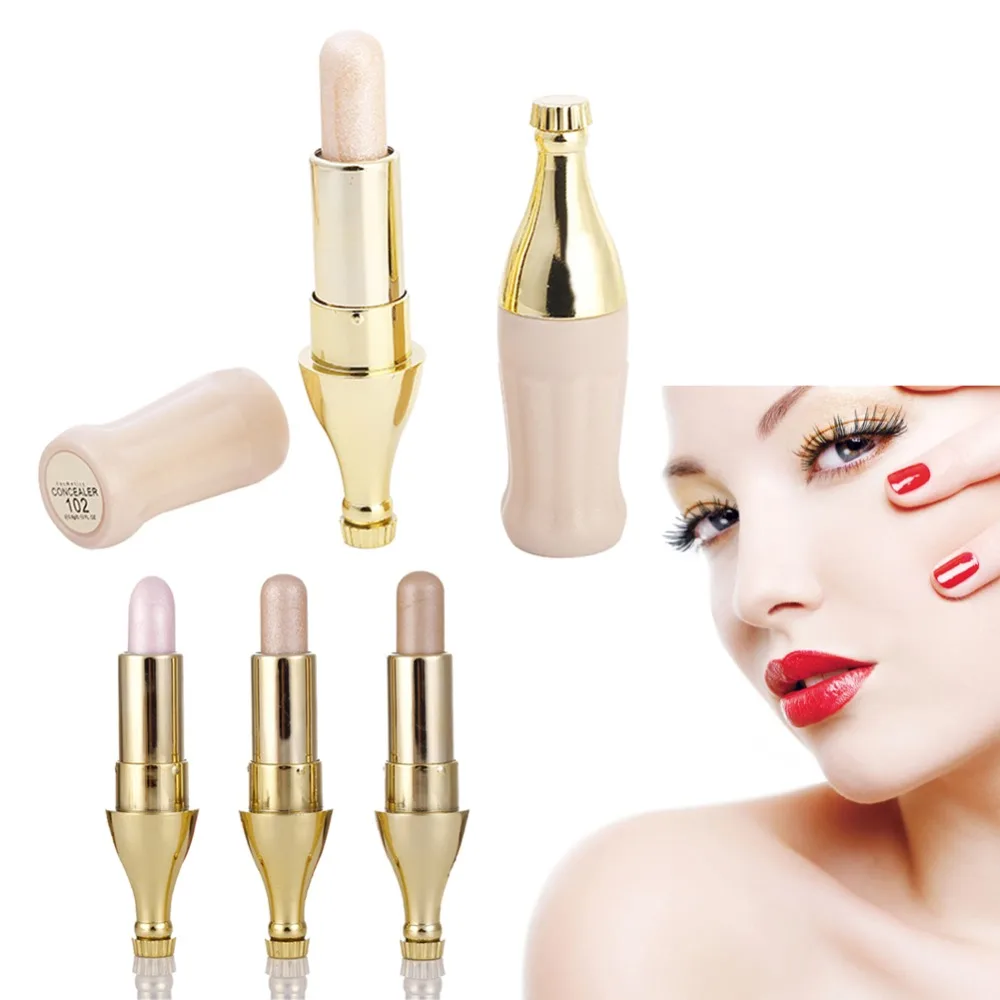 

1PC Multicolor Waterproof Highlighter Shimmer Stick Women Glitter Color Face Contouring Brighten Cosmetic Makeup Shimmer Stick