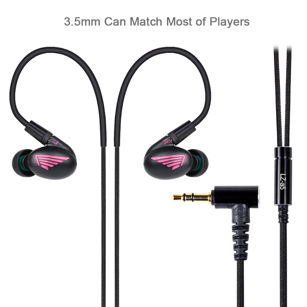 LZ A5 в ухо наушник 1DD + 4BA гибридный 5 блок HIFI наушники вкладыши гарнитура спортивные