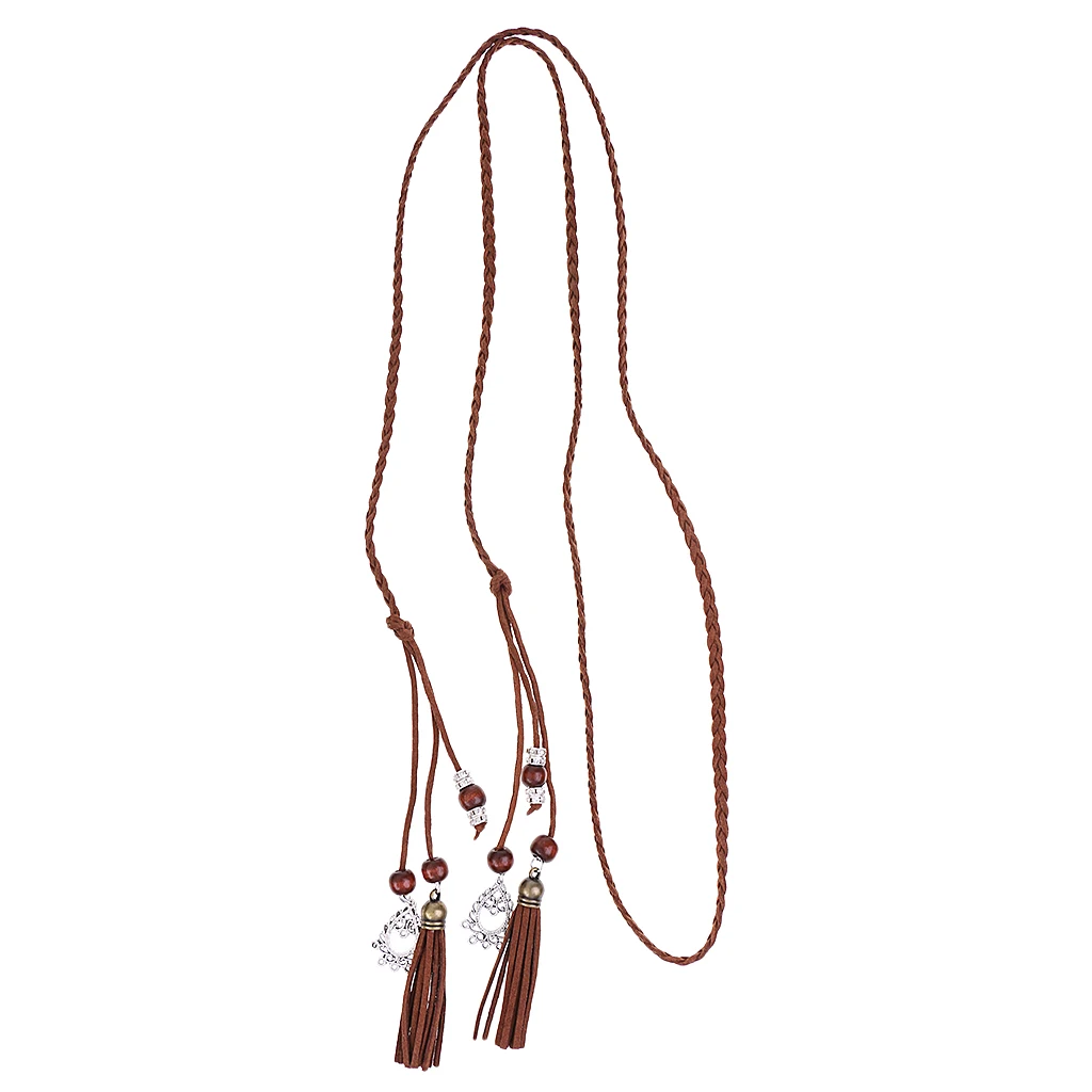 Ladies Women Waist chain 165cm Woven Tassel Waistband Braided Belt Hot Sale Waist Rope Women Decorated Waist Belts