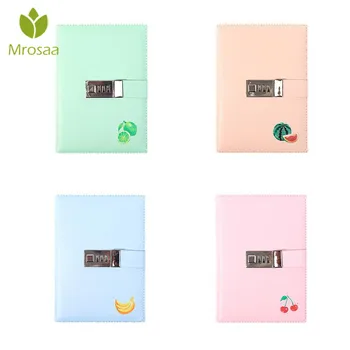 

Mrosaa A5 Leather Notebook Vintage Diary With Lock Sketchbook Planner 2018 Spiral Binder Filofax Agenda Notebooks and Journals