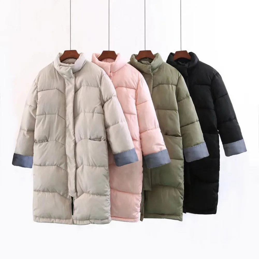 

NORA TWIPS 2018 New Autumn Winter Long Jacket Women Coat Fashion Female Thick Down Jacket Women Parkas Casual Jackets