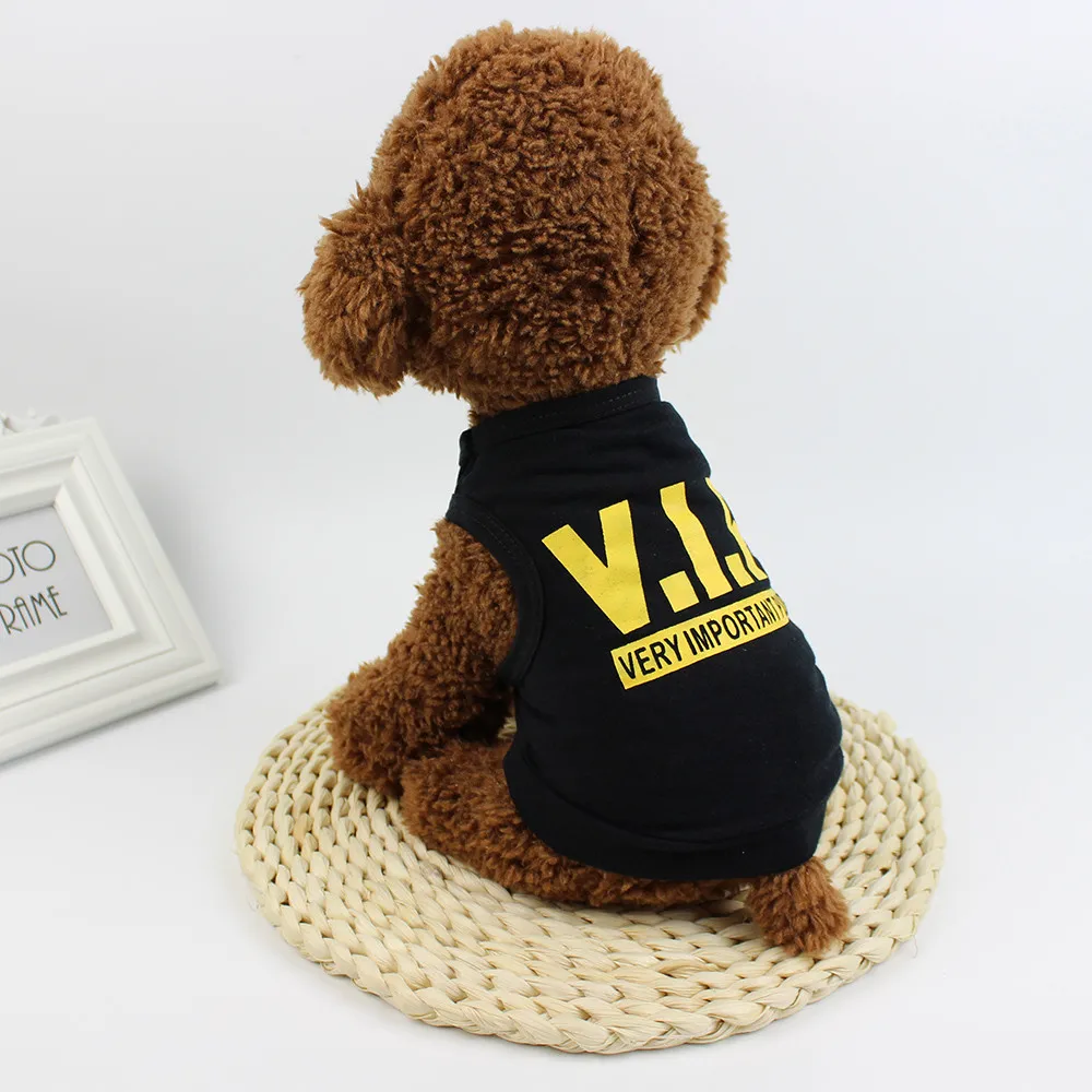 

2018 Spring VIP Dog Clothing Cotton Pet Vest Puppy Costume For Small Honden Kleding Dog Clothes for Dogs XS-M