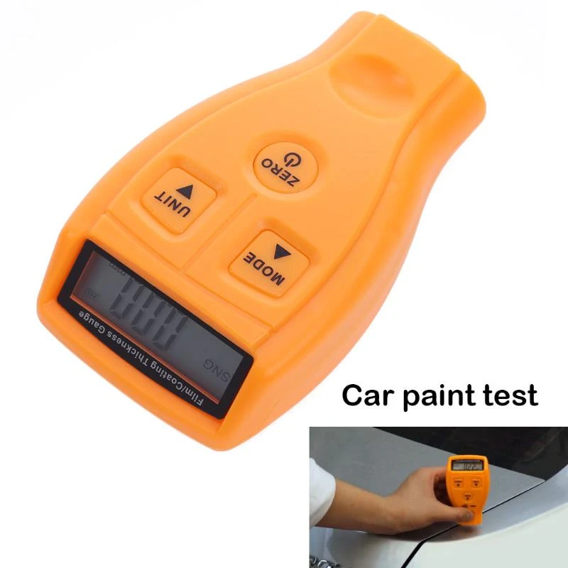 Russian English Manual Gm200 Coating Painting Thickness Gauge Tester Ultrasonic Film Mini Car