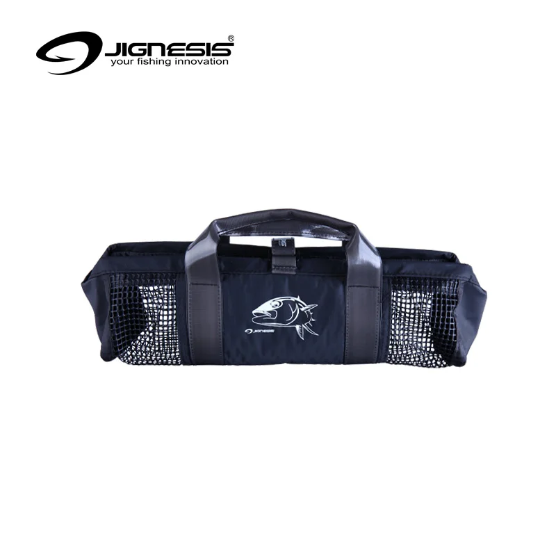 

ecooda jignesis Iron plate package Road and the packageFishing gear packages Easy to clean and pack False bait bag black