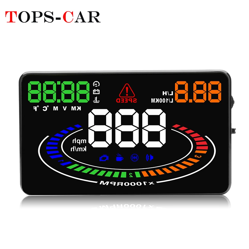 

2018 Newest E300 OBD2 Smart Digital Speedometer Car HUD Head-Up Display RPM Water Temperature Low Voltage Alarm