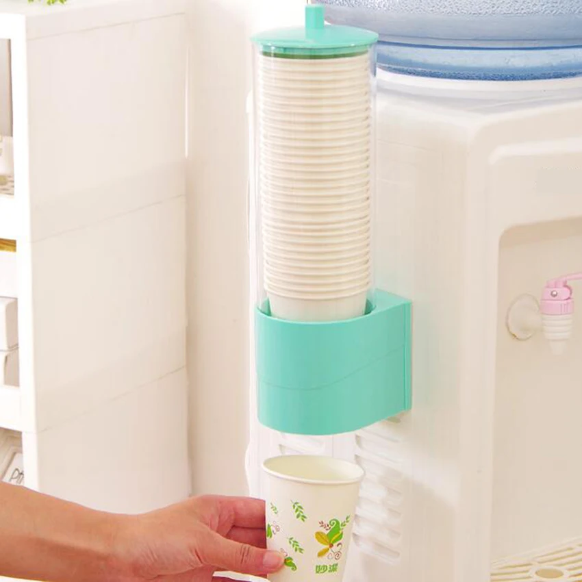 Автоматический одноразовый держатель бумажных стаканчиков для хранения воды диспенсер одноразовые стаканчики пластиковый контейнер держатель