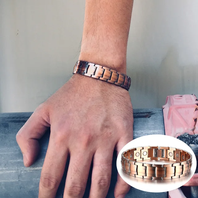 Vinterly Bio Magnetic Bracelet Copper Benefits Vintage Energy Vinterly Bio Magnetic Bracelet Copper Benefits Vintage Energy Men Chain Magnet Health Charms Mens