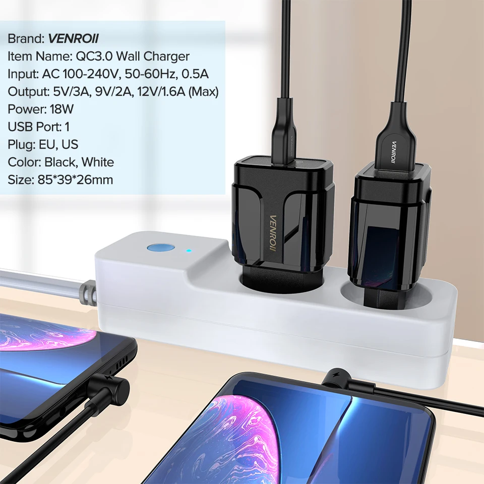5 V 3A Универсальный 18 W USB быстрая зарядка 3,0 для huawei Xiaomi EU US настенный адаптер Android мобильный телефон быстрое зарядное устройство для samsung S10