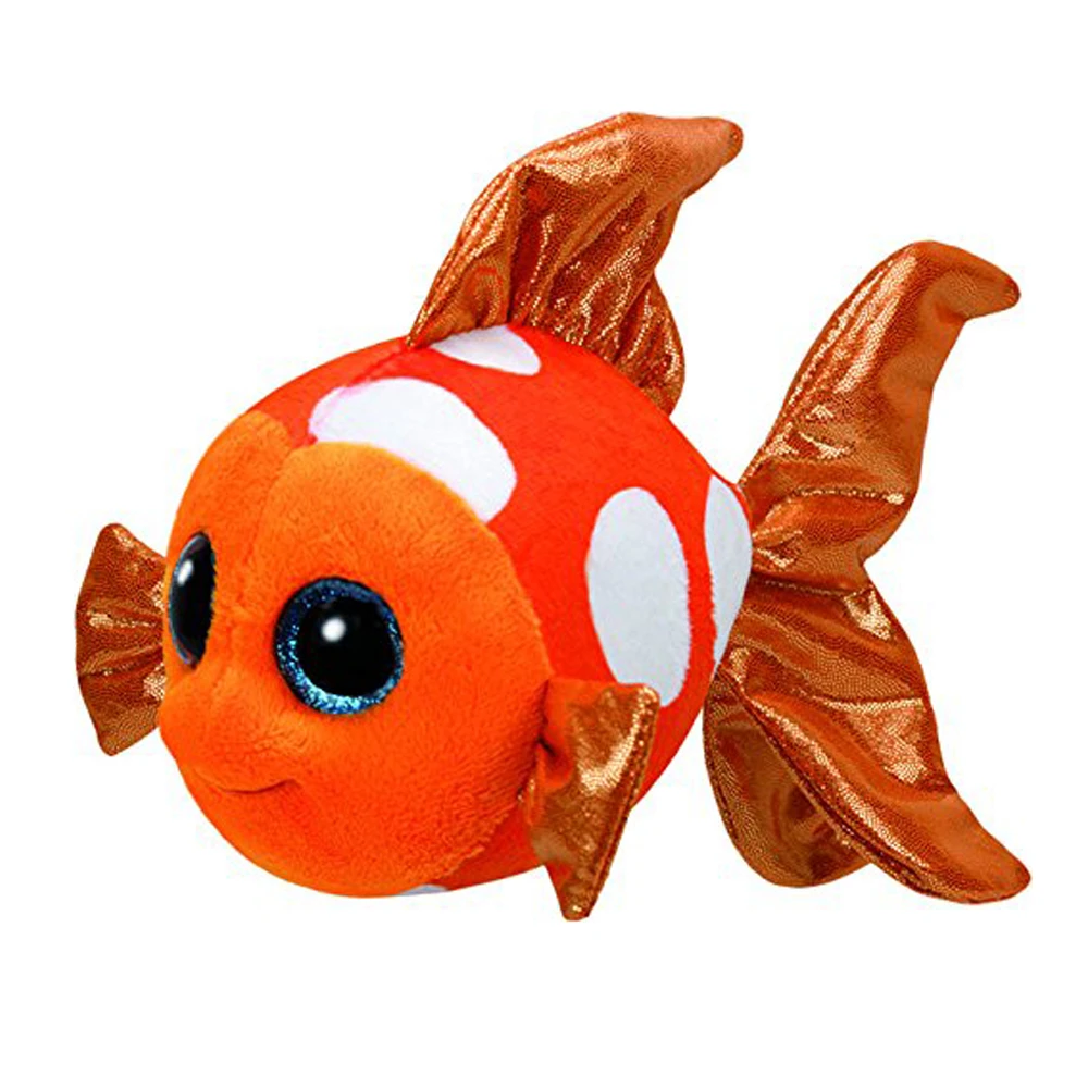Tyビーニーボース大きな目6 サミ魚オレンジぬいぐるみビーニー赤ちゃんぬいぐるみぬいぐるみグッズソフト大きな目人形玩具子供ギフト Ty Beanie Boos Big Beanie Boos Bigty Beanie Boos Aliexpress