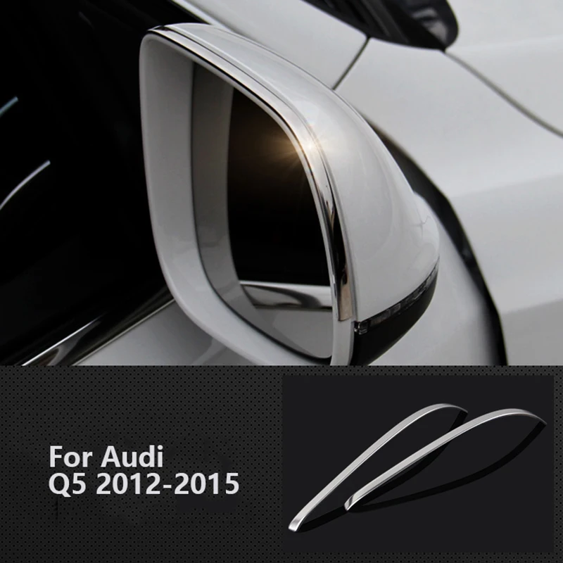 2pcs For Audi Q5 2012 2015 stainless steel Chrome Rearview Mirrors