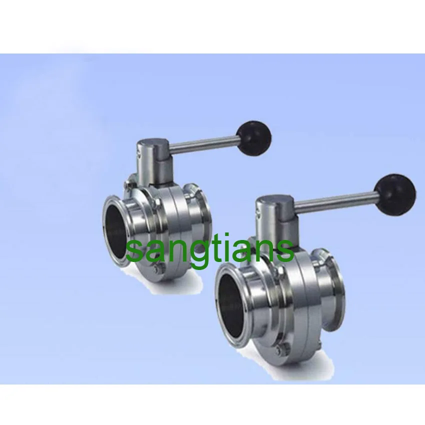 " SS 304 бабочка клапан, клапан-бабочка с резьбой, руководство, нержавеющая сталь клапан-бабочка, санитарный клапан-бабочка