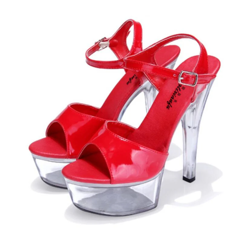 bianco Tacchi 15 rosso Donne Cm A Pompa argento Di Nero 43 Signora 44 Sposa Tstage Delle Discoteca Cristallo Della Club Plus Spillo 34 Exegang Sandali Il Piattaforma Da OpZqW