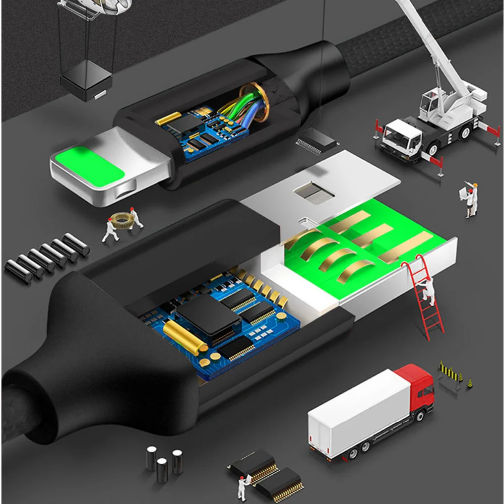 USB نوع C/ل البرق/مايكرو 3 في 1 كابل متعددة شاحن الحبل 3.9FT ل أبل فون X ، 8,8 زائد ، 7,7 زائد ، 6,6 ثانية/سامسونج/LG