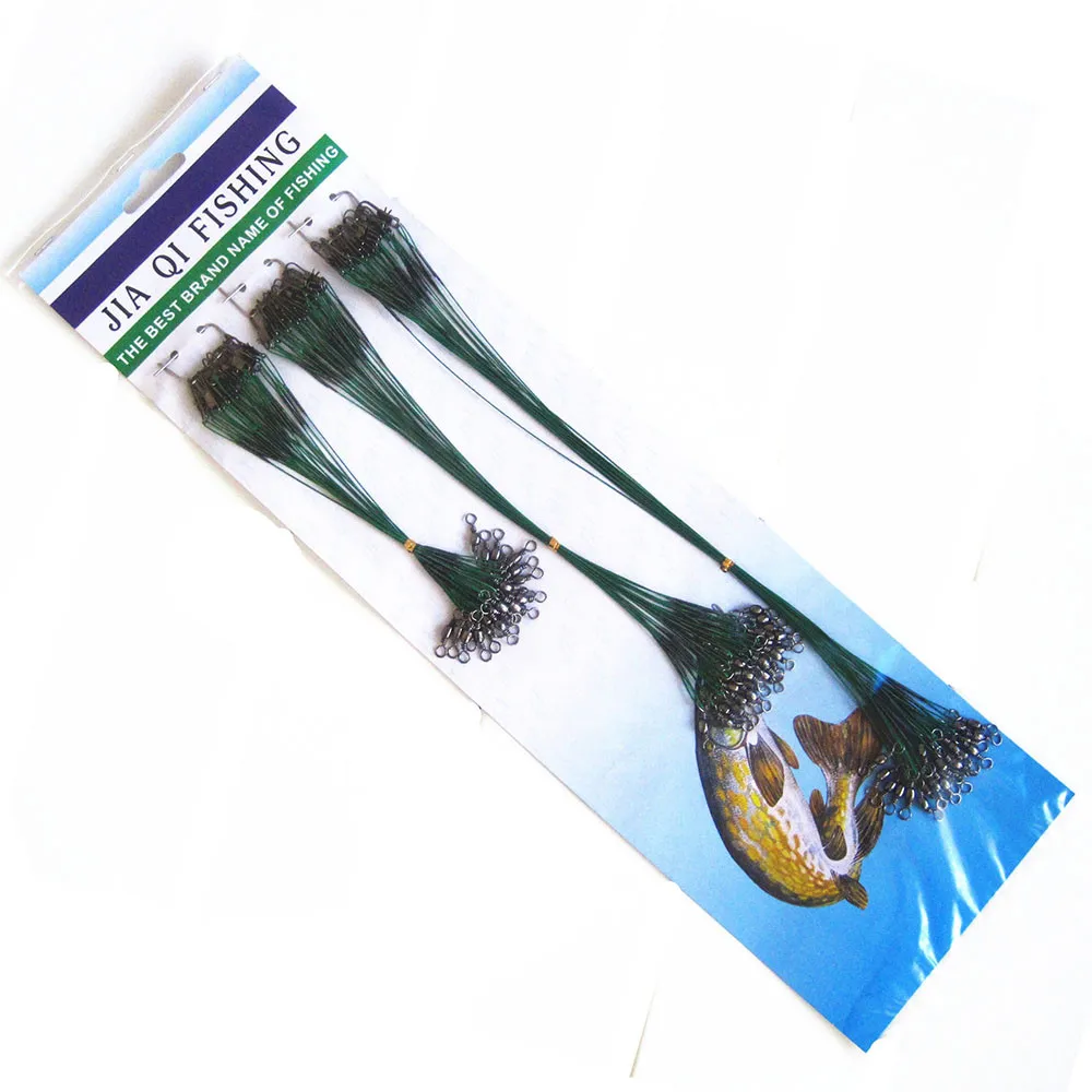 72pcs Trace Wire Leader Stainless Steel Fishing Line Leaders With Snap