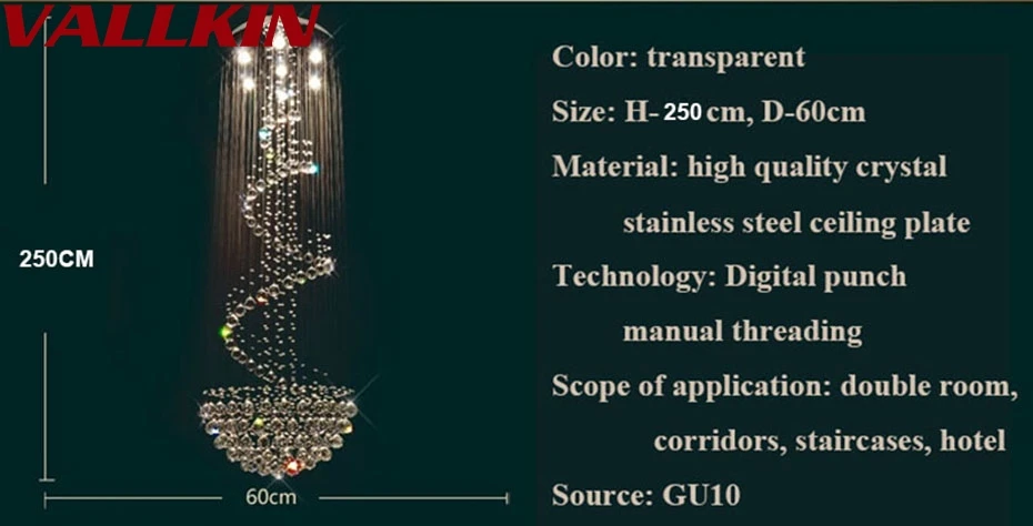 Современные хрустальные люстры потолочные подвесные светильники для виллы пентхауса спиральный дуплексный вращающийся светодиодный K9 хрустальные люстры-украшения