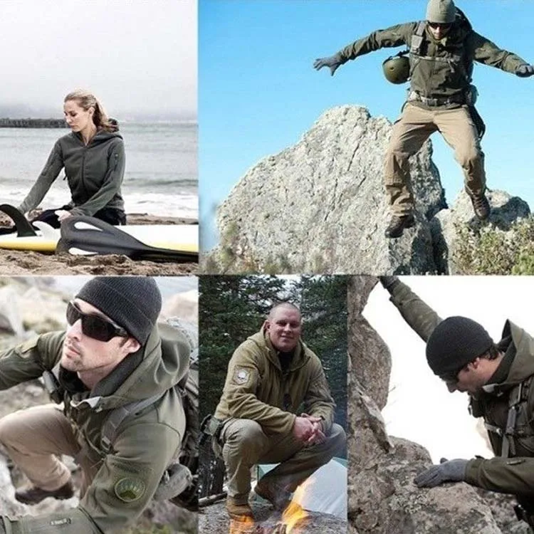 Тактическое Военное пальто из мягкой кожи акулы мужская спортивная