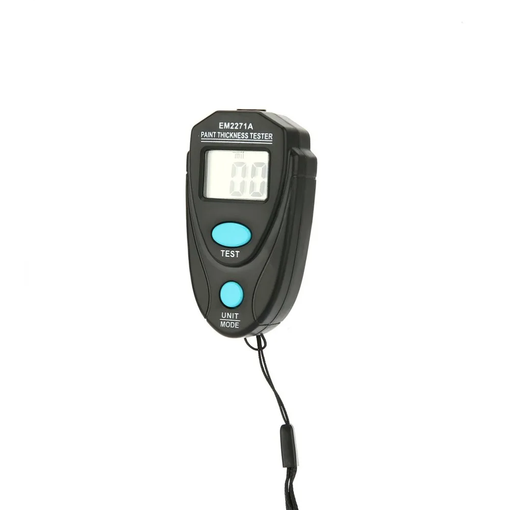 

Thickness Tester Digital Coating Gauge Meter EM2271A Fe/NFe 0.00-2.20mm LCD Display Mini Paint Thickness Tester