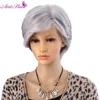 Amir Hair Women Short Wigs for Old Women Synthetic Grey Hair Straight Style Olded Wig Cosplay ► Photo 2/6
