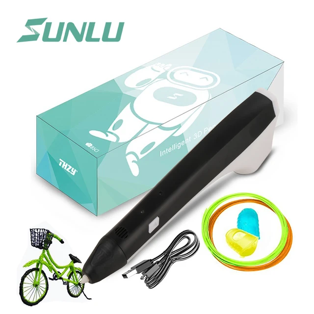 Best Price SUNLU Lowest Temperature 3D Printing Pen Support PLA/PCL Filament Refills Ultra-quiet Operation 3D Pen For Children Scribble