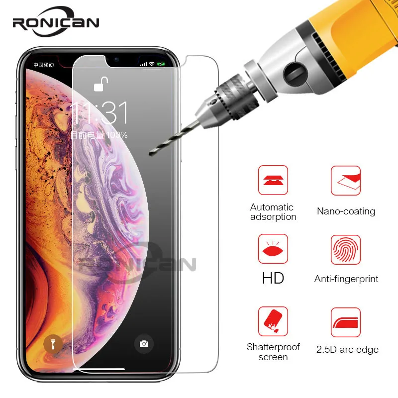 Защита для экрана из закаленного стекла iPhone 8 7 6 Plus 5S SE 2020 4s Защитная пленка X 5 5s 6s Xs