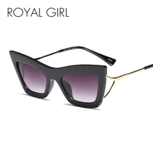 Королевский Девушка Солнцезащитные очки «кошачий глаз» Для мужчин Для женщин Модные оттенки UV400 Винтаж очки Элитный бренд взрослых больших размеров ss312