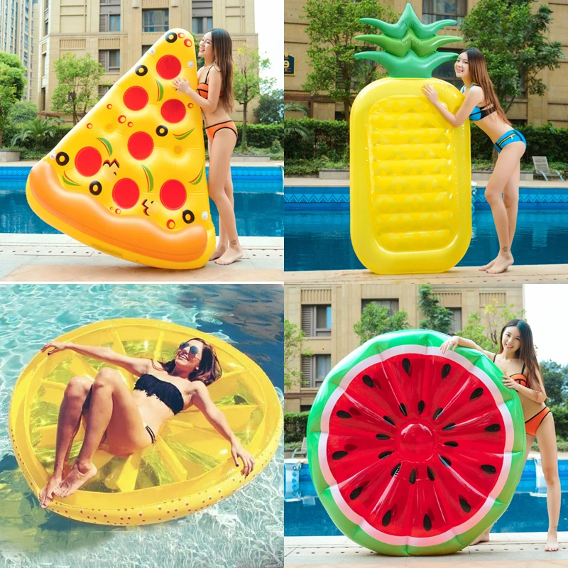 

Giant Swan Watermelon Floats Pineapple Flamingo Swimming Ring Unicorn Inflatable Pool Float For Child&Adult Water Toys Party