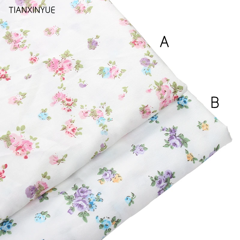 

TIANXINYUE Brand fabric 95% cotton fabric Rose flower fabric DIY for Rural bedding cloth Sewing patchwork fabric