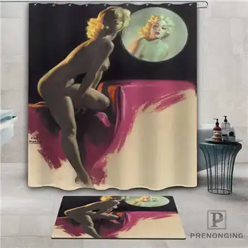 

Custom pin-up-girl (4) Waterproof Shower Curtain Doormat Home Bath Bathroom Polyester Fabric Multi Sizes#2019-1-05-71