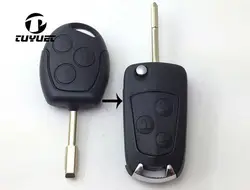 Фирменная Новинка 3 Пуговицы брелок Keyless чехол для Ford Mondeo изменение складной флип удаленный Оболочки