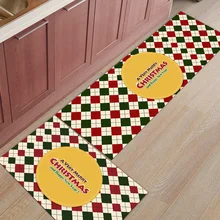 Merry Christmas Check мультфильм 2 шт коврик на кухню коврики для входа путь загрузки скребок для обуви аксессуары наборы пол ковры