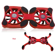 Fanshu складной USB Ноутбук Охлаждающие колодки Мини Портативный двойной Близнецы вентиляторы ноутбук кулер для 7-14 дюймов ноутбук ПК планшет