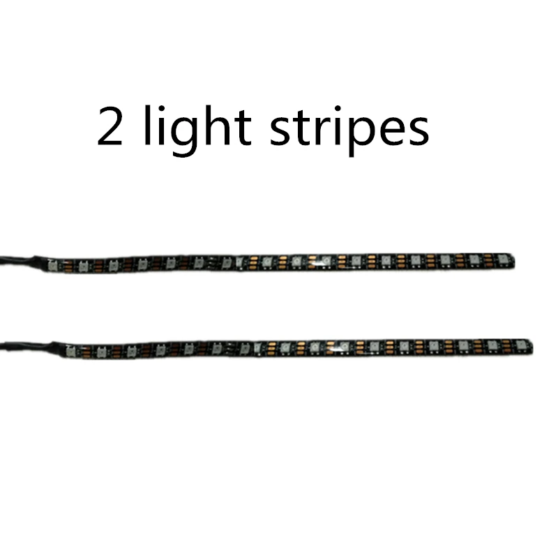DR12 чехол светильник в полоску RGB светильник с цветными регулируемыми полосками синхронизации с материнской платой и вентиляторами светодиодный - Цвет лезвия: 2 light stripes