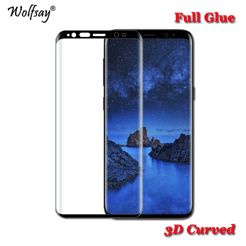 Защитное стекло изогнутое закаленное 3D для Samsung Galaxy S8|Защитные стёкла и плёнки| |