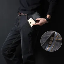 Mr. marke Jeans Männer Gerade Lose 75% Baumwolle Markenkleidung Herren Jeans Große Größe 29-38 40 Lange hosen