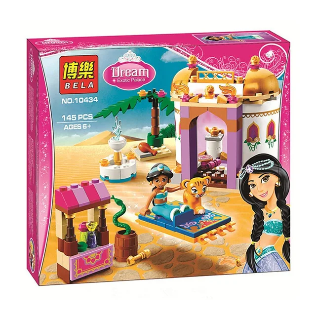Bela 10434 Dream Sleeping Girl Series Aladdin Princess Jasmine Bricks set Building Blocks Toys Compatible with Lego Lepin original aladdin and the magic lamp action figures toy aladdin jasmine princess model doll