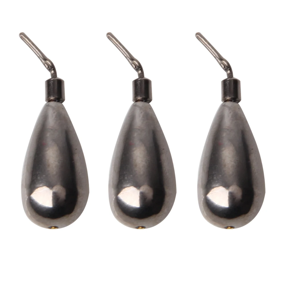 Shaddock 10Pcs Fishing Tungsten Sinker Weight Drop Shot Lock Tear Drop Style Sinkers For Fishing