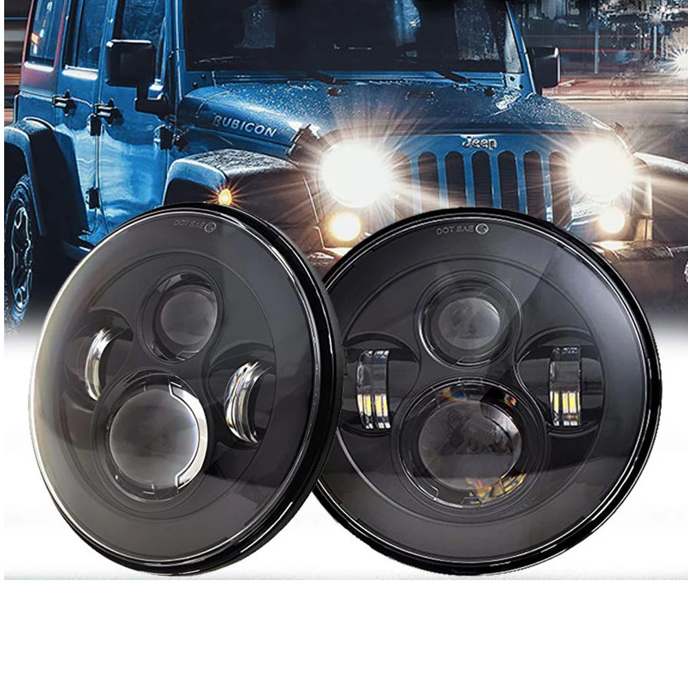 TNOOG For Suzuki Samurai 2pcs 7inch LED Headlights For Lada 4x4 urban