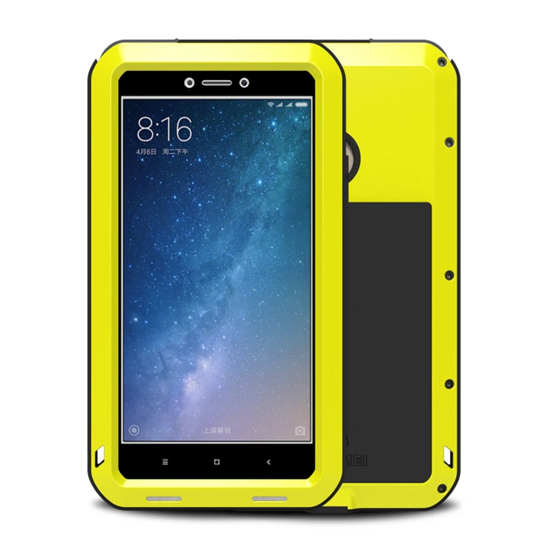 Aluminum Metal Case sFor Xiaomi Max 2 Case Armor Full Phone Body Protective Cover Shockproof Heavy Duty sFor Xiaomi Mi Max2 Case