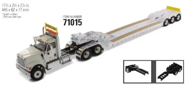 

Alloy Model Gift DM 1:50 Scale HX520 with XL 120 3*2 Axis Truck Tractor Low Plate Series Trailer Diecast Toy Model Collection