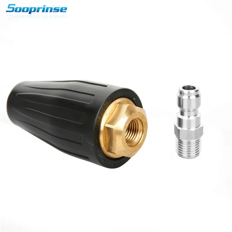 

Sooprinse Universal Pressure Washer Turbo Nozzle for High Pressure Outlet Fitting Rotary ,1/4 inch Quick-Connect 4000PSI 2019New