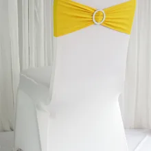 Лайкра спандекс стул полосы с пластиковой пряжкой для свадьбы Вечерние украшение для банкета/эластичная лента для стула