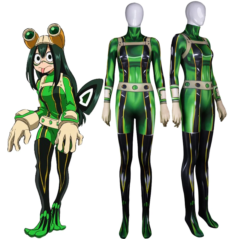 Boku no Hero Academia Asui Tsuyu Jumpsuits Cosplay Suit COS My Hero Academia