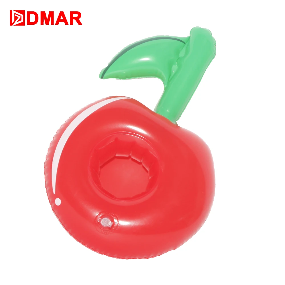 

DMAR 3pcs Inflatable red Cherry Pool Drink Float Toys Cup Holder For Kids Bath Swimming Ring Sea Water Beach Party Flamingo