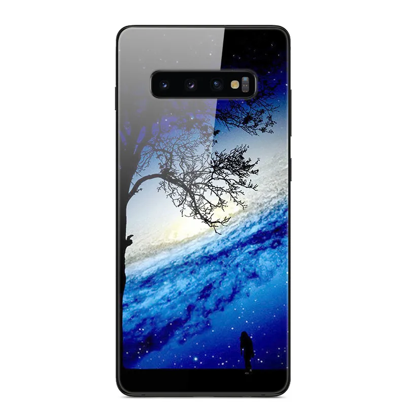 Чехол из закаленного стекла для samsung Galaxy S10 Plus, чехол s, мягкий бампер, Жесткий ПК, задняя крышка для samsung S10 Lite S10e e Funda S 10 Plus - Цвет: 14