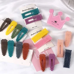 Addy store hair clips for women styling tools full pearls hairclips 3*1 inch barrette bobby pin for girls baby styling Acces Addy store hair clips for women styling tools full pearls hairclips 3*1 inch barrette bobby pin for girls baby styling Acces