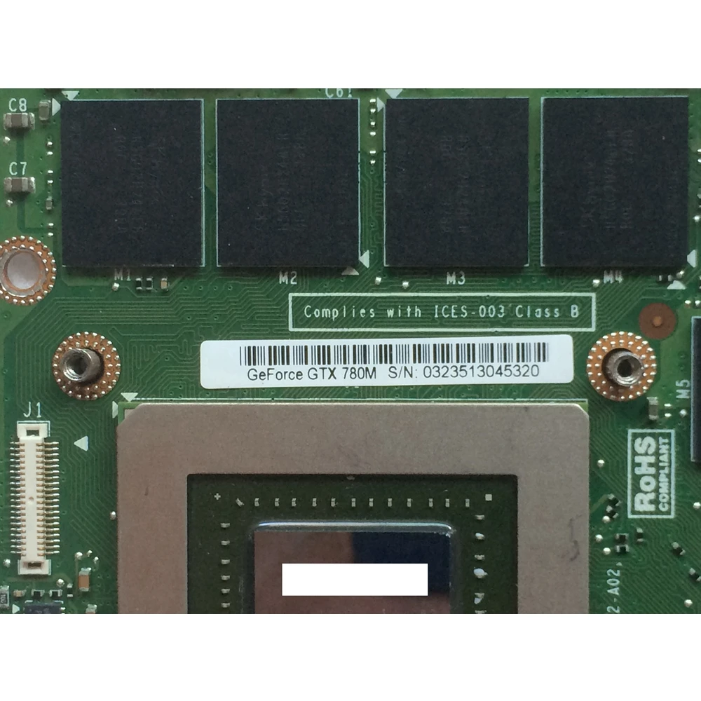 Видеокарта GTX 780m GTX780M 4 Гб GDDR5 VGA для Alienware 15 R1 / 17 R2 FJHX2 0FJHX2|ЖК-экран ноутбуков| |