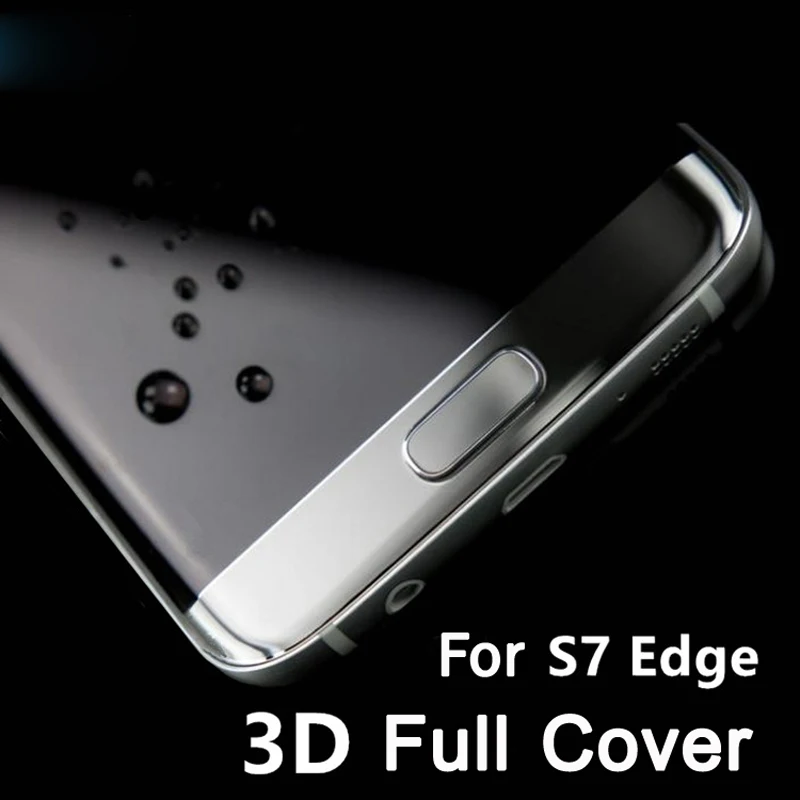 Фирменное изогнутое закаленное стекло YKSPACE 9H 3D 5 цветов для Samsung Galaxy S7 Edge S8 Plus